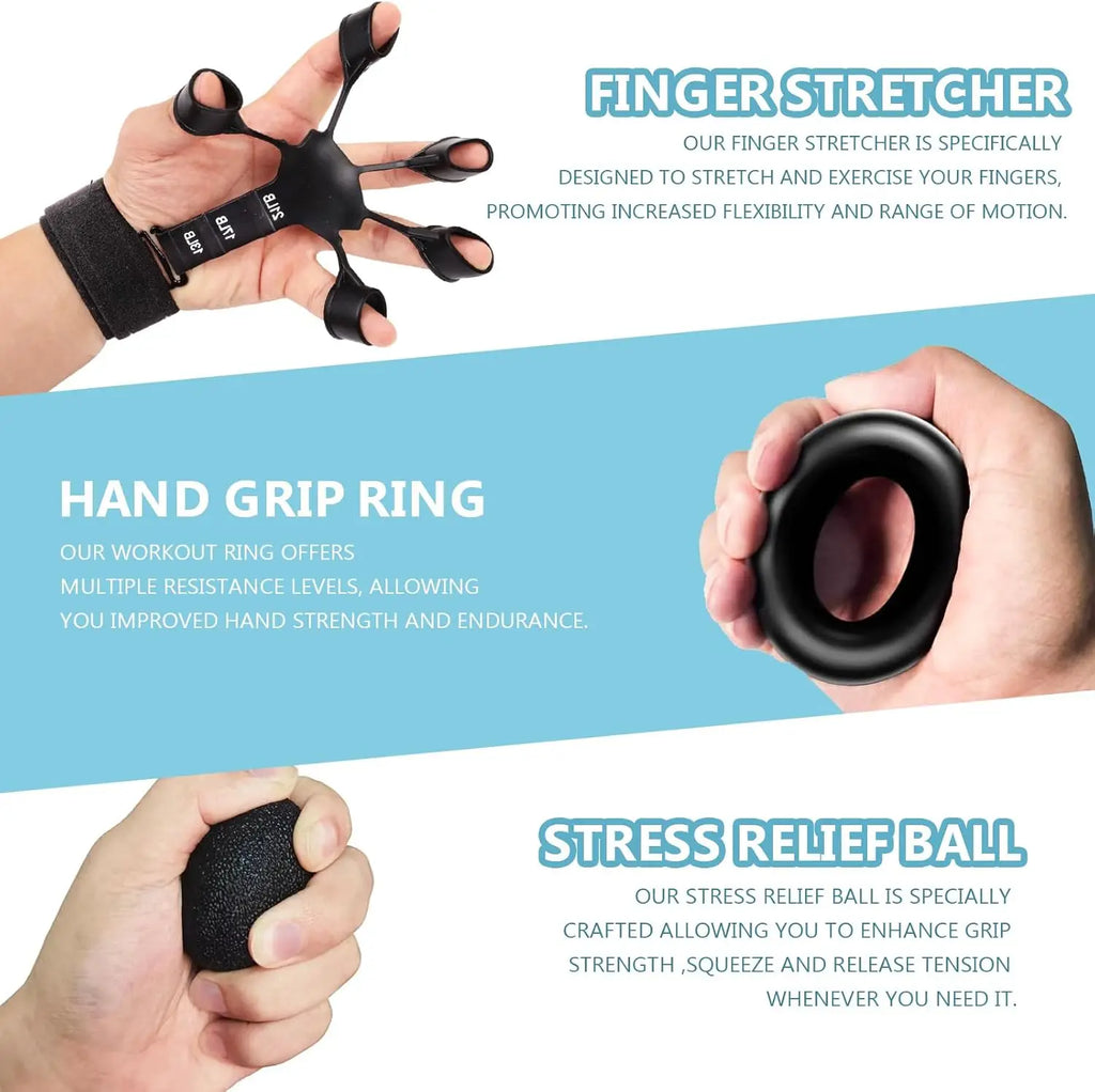 Adjustable Hand Gripper and Finger Exercisers Kit