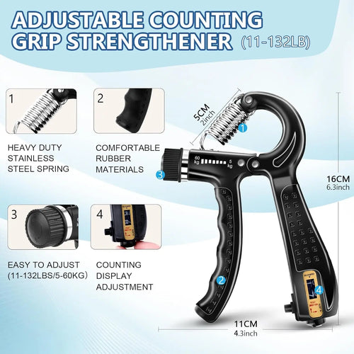 Adjustable Hand Gripper and Finger Exercisers Kit