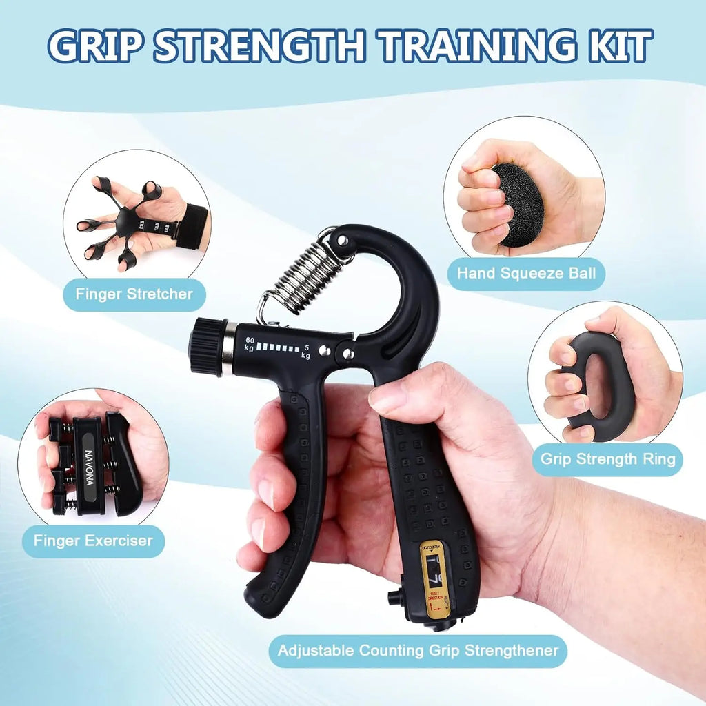 Adjustable Hand Gripper and Finger Exercisers Kit