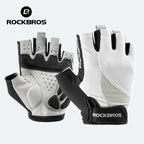 ROCKBROS Fingerless Cycling Gloves Microfiber Shock-Absorbing