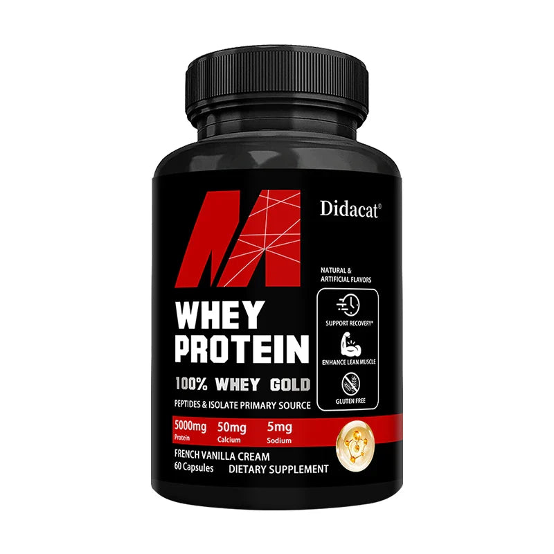 Whey Protein Capsules 5000mg for Muscle Recovery