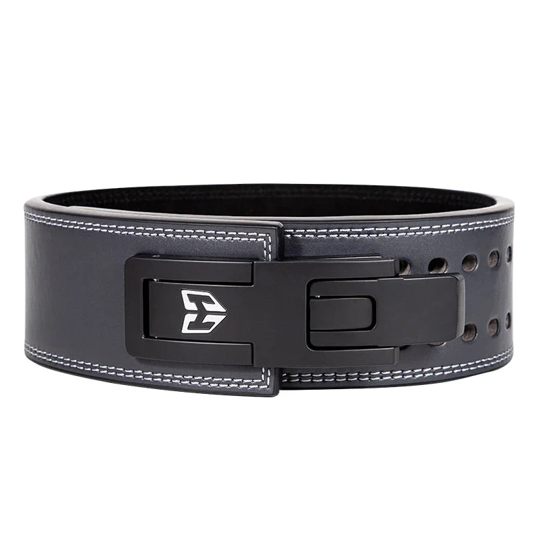 Men's Genuine Leather Powerlifting Belt Quick Release