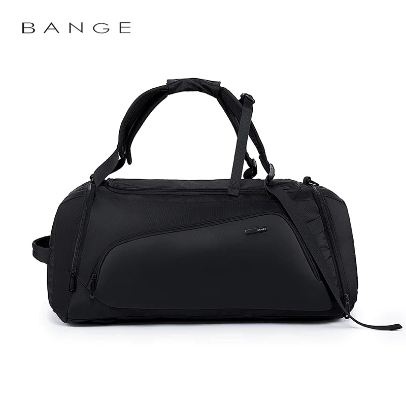 OZUKO Waterproof Canvas Gym Bag for Men Black Grey