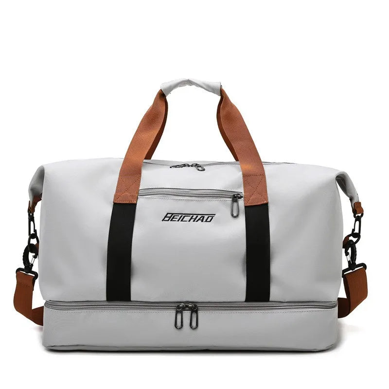 Nylon Travel Gym Bag Portable Fitness Duffle Bag