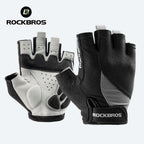 ROCKBROS Fingerless Cycling Gloves Microfiber Shock-Absorbing