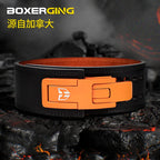 Men's Genuine Leather Powerlifting Belt Quick Release