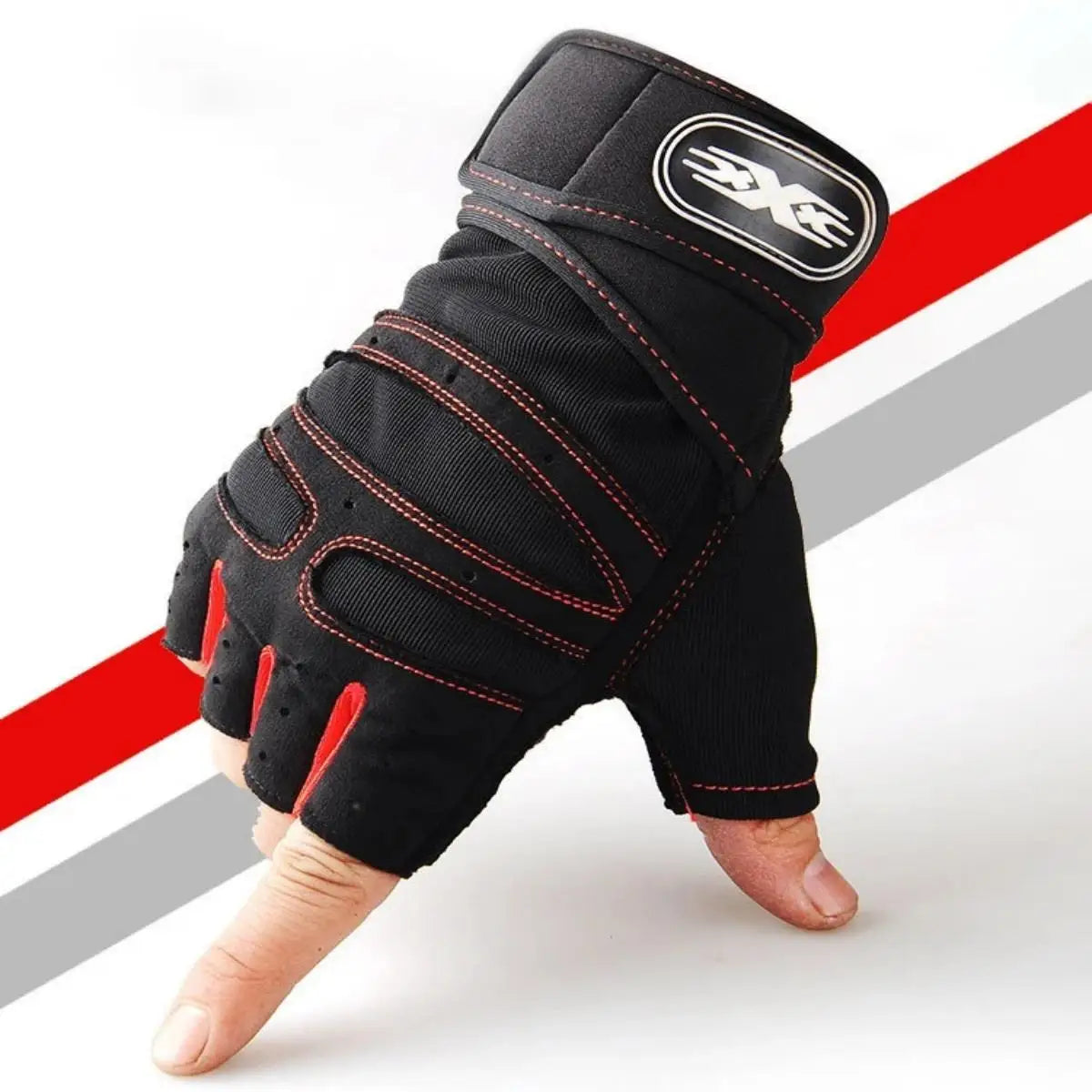 Nylon Gym Gloves for Weight Lifting and Fitness