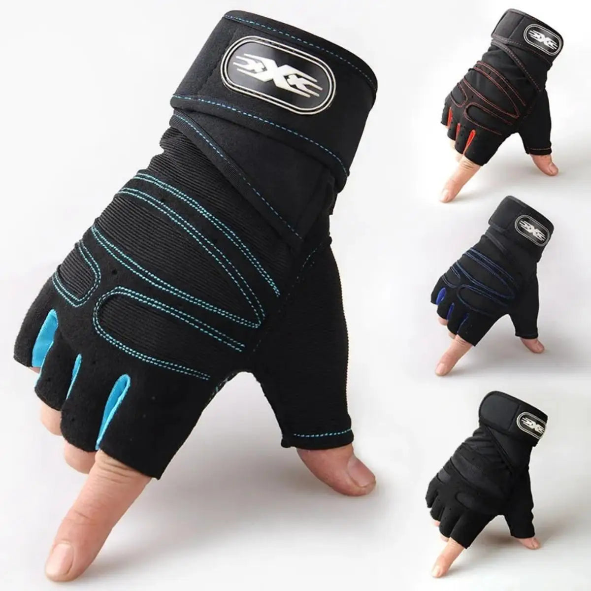 Nylon Gym Gloves for Weight Lifting and Fitness