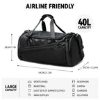 Likros 40L Lightweight Foldable Gym Bag with Shoes Compartment