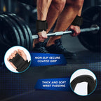 Weight Lifting Hooks with Adjustable Wrist Wraps