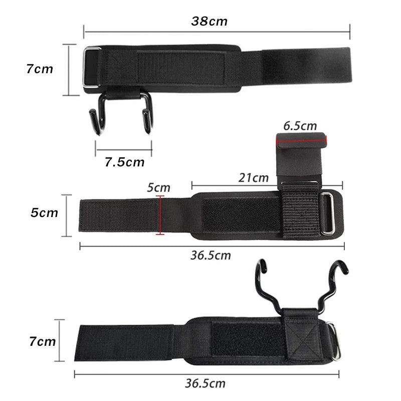 Weight Lifting Hooks with Adjustable Wrist Wraps