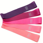 Pink Resistance Bands Set for Leg and Butt Workouts