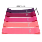 Pink Resistance Bands Set for Leg and Butt Workouts