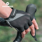 ROCKBROS Fingerless Cycling Gloves Microfiber Shock-Absorbing