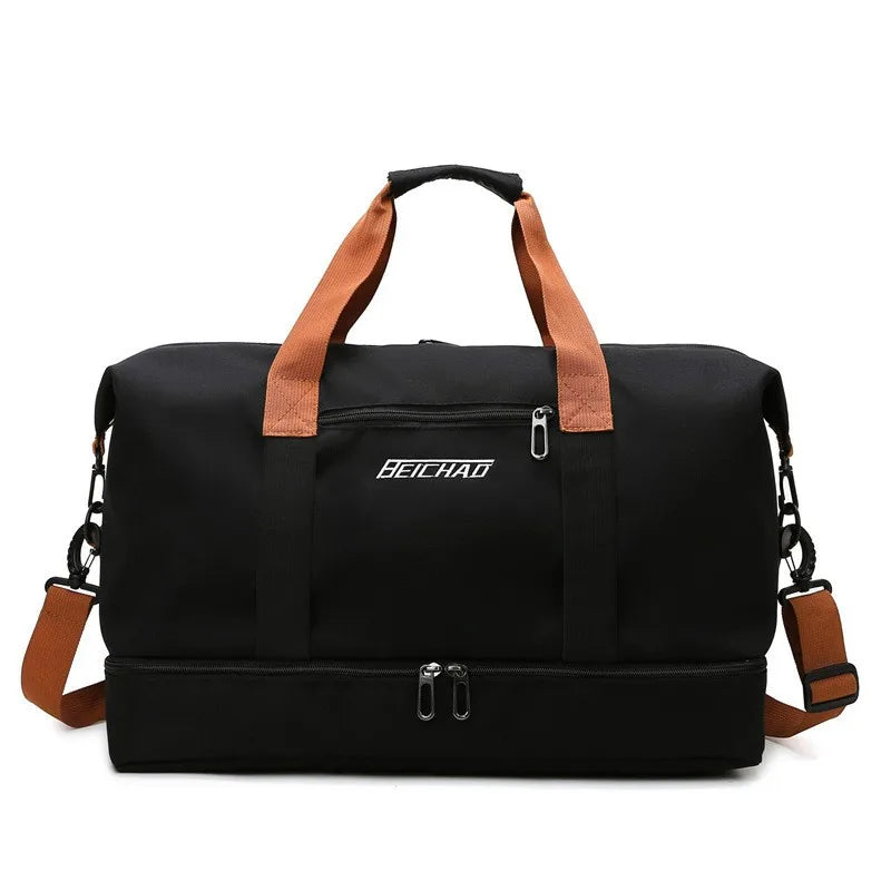 Nylon Travel Gym Bag Portable Fitness Duffle Bag