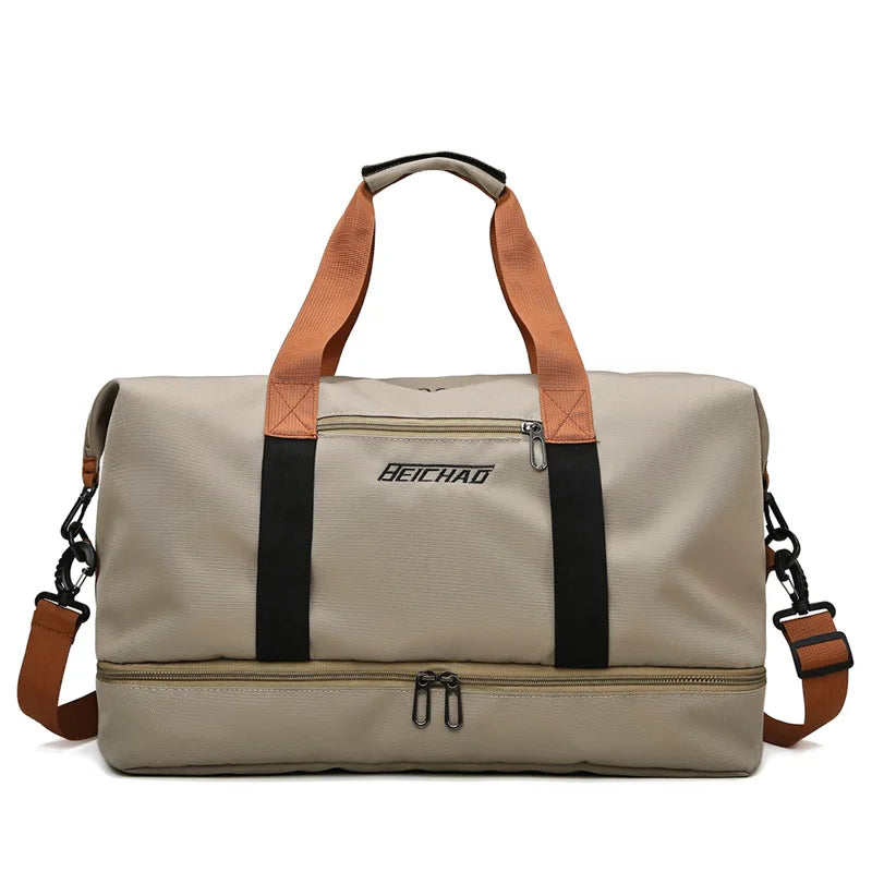 Nylon Travel Gym Bag Portable Fitness Duffle Bag