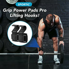 Weight Lifting Hooks with Adjustable Wrist Wraps