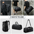 Likros 40L Lightweight Foldable Gym Bag with Shoes Compartment