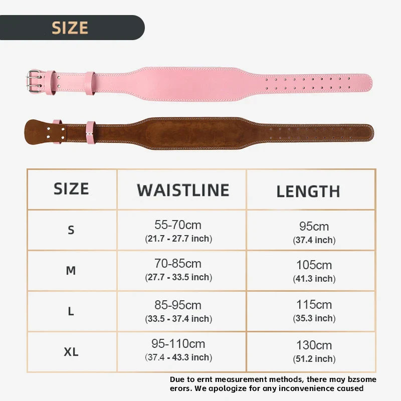 Pink Weight Lifting Belt 10.5cm for Women Fitness