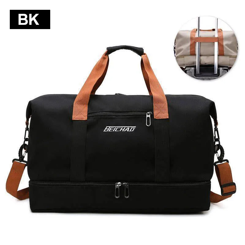 Nylon Travel Gym Bag Portable Fitness Duffle Bag