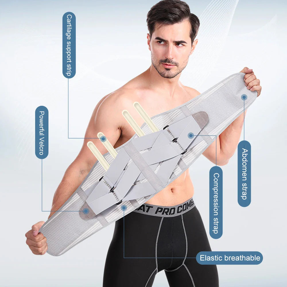 Lumbar Back Support Belt for Weightlifting and Pain Relief