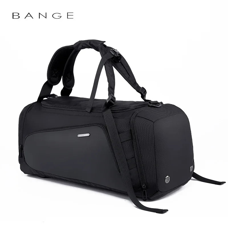 OZUKO Waterproof Canvas Gym Bag for Men Black Grey