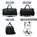 Likros 40L Lightweight Foldable Gym Bag with Shoes Compartment
