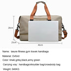 Nylon Travel Gym Bag Portable Fitness Duffle Bag