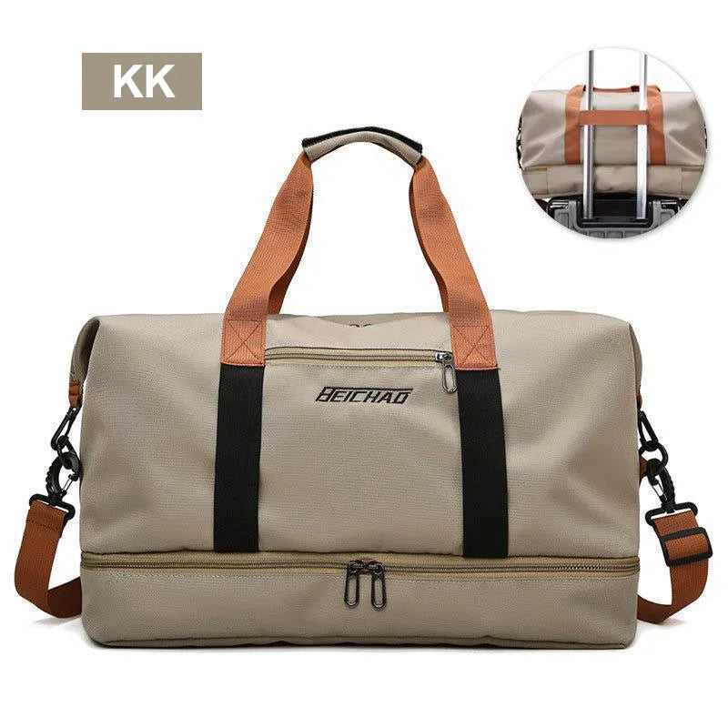 Nylon Travel Gym Bag Portable Fitness Duffle Bag