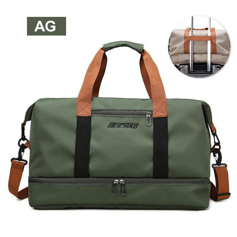 Nylon Travel Gym Bag Portable Fitness Duffle Bag