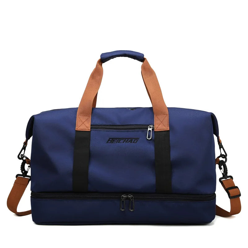 Nylon Travel Gym Bag Portable Fitness Duffle Bag
