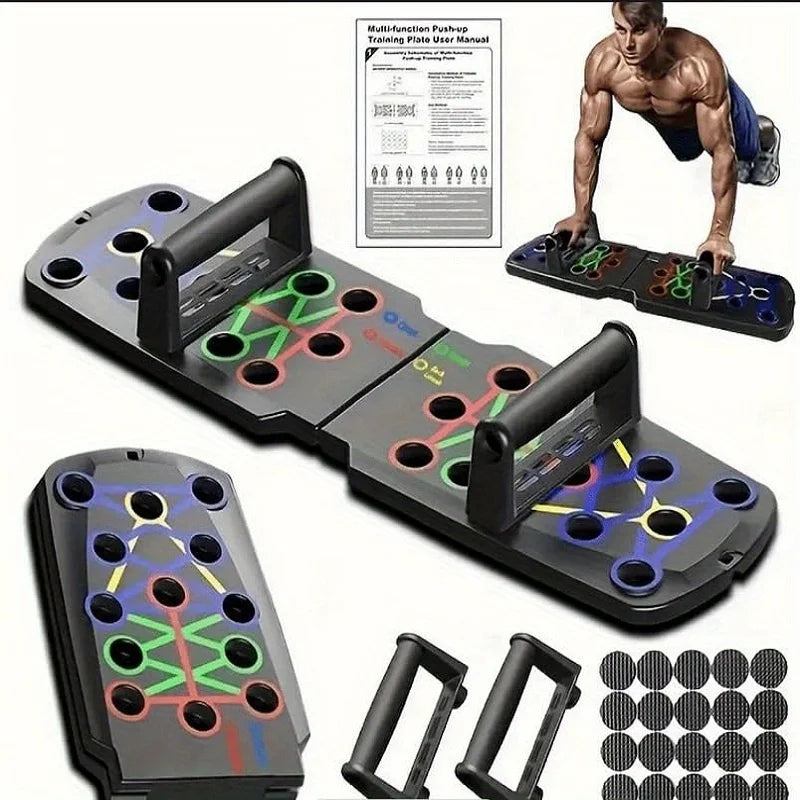 Black Rubber Push Up Board for Strength Training