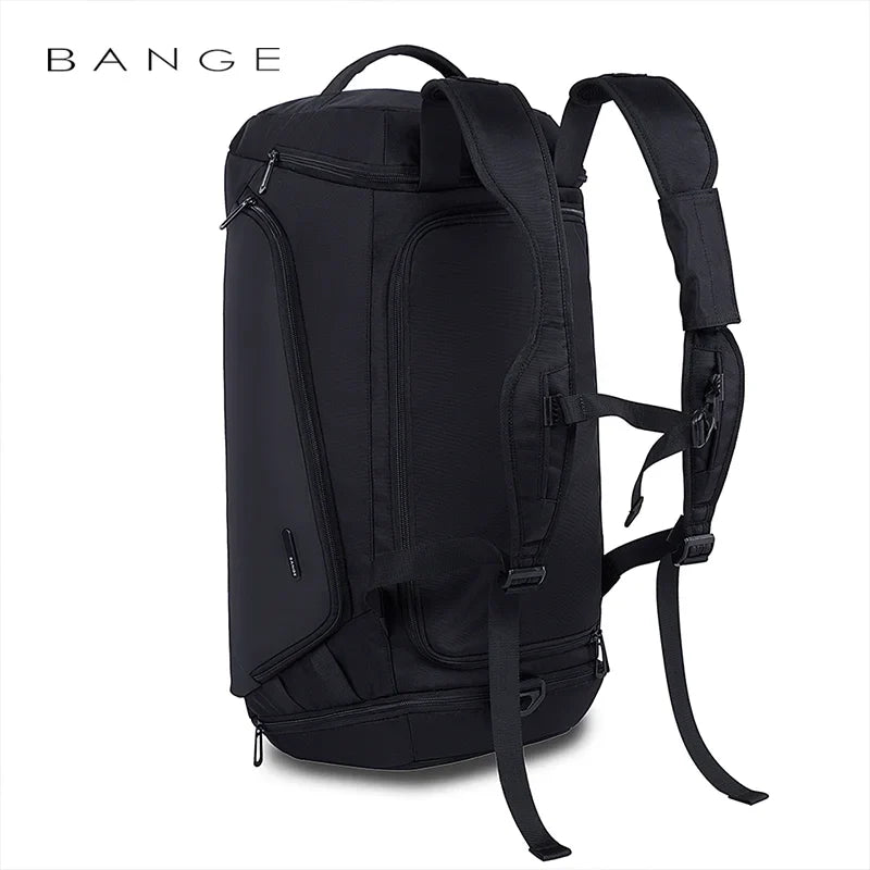 OZUKO Waterproof Canvas Gym Bag for Men Black Grey